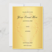 ダイヤモンドデザインの緑と黒の赤の招待状 招待状 (裏面)