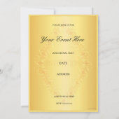 ダイヤモンドデザインブルーと赤の金ゴールド招待 招待状 (裏面)