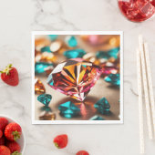 ダイヤモンドデザイン紙ナプキンス スタンダードランチョンナプキン (インサイチュ)