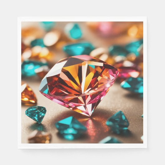 ダイヤモンドデザイン紙ナプキンス スタンダードランチョンナプキン (正面)