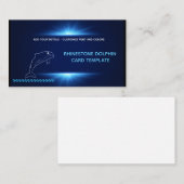ダイヤモンドデザイン- Rhinestone Dolphin 名刺 (正面/裏面)