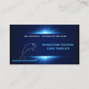 ダイヤモンドデザイン- Rhinestone Dolphin 名刺