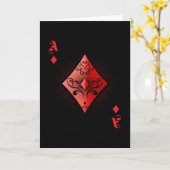 ダイヤモンドトランプのポーカーエースカジノ カード (黄色い花)