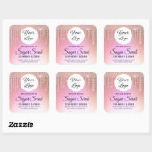 ダイヤモンドドリップバラ金ゴールドバス体製品ラベル スクエアシール (シート)