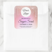 ダイヤモンドドリップバラ金ゴールドバス体製品ラベル スクエアシール (バッグ)