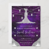 ダイヤモンドドレスとメイソンジャー グラムスイート16 招待状 (正面)