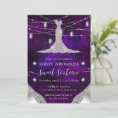 ダイヤモンドドレスとメイソンジャー グラムスイート16 招待状 (スタンド正面)