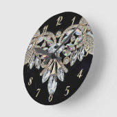 ダイヤモンドネックレス ラウンド壁時計 (傾斜)