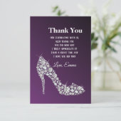 ダイヤモンドハイヒールエレガントグリッターユー サンキューカード (スタンド正面)