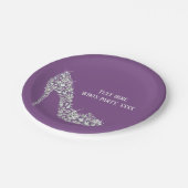 ダイヤモンドハイヒールエレガントグリッター ペーパープレート (アングル)