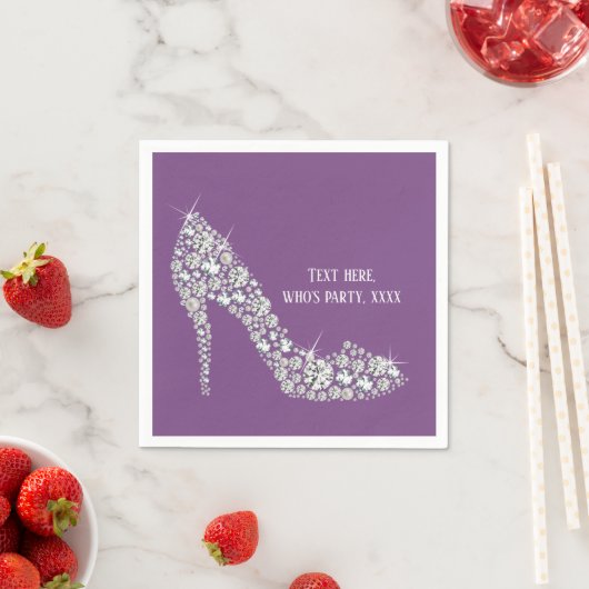 ダイヤモンドハイヒールグリッター エレガント スタンダードカクテルナプキン (インサイチュ)