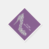 ダイヤモンドハイヒールグリッター エレガント スタンダードカクテルナプキン (角)