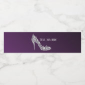 ダイヤモンドハイヒールグリッター エレガント ペットボトルラベル (シングルラベル)