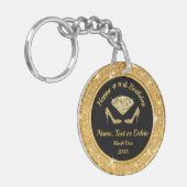 ダイヤモンドハイヒール、カスタム誕生日パーティーの好意 キーホルダー (正面左)