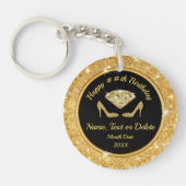 ダイヤモンドハイヒール、カスタム誕生日パーティーの好意 キーホルダー (正面)