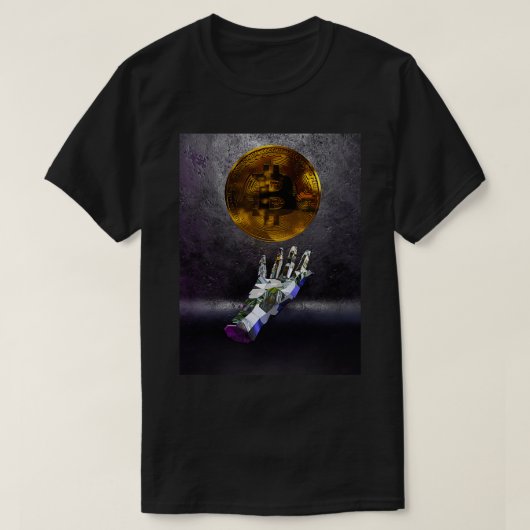 ダイヤモンドハンドビットコイン Tシャツ (デザイン正面)