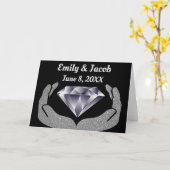 ダイヤモンドハンド ウェディングカード カード (黄色い花)