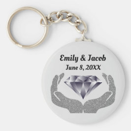 ダイヤモンドハンド ウェディング キーホルダー