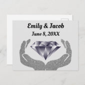 ダイヤモンドハンド ウェディング ポストカード (正面/裏面)