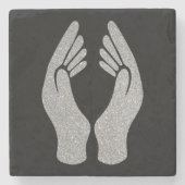 ダイヤモンドハンド ストーンコースター (正面)