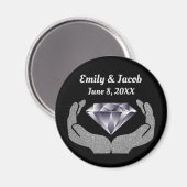 ダイヤモンドハン結婚ズ磁石 マグネット (正面/裏面)