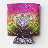 ダイヤモンドハートきらきら光るクーラーボックス 缶クーラー (正面)