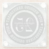 ダイヤモンドハートと文字 ガラスコースター (裏面)