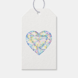 ダイヤモンドハートの水の色のアートギフトラベル ギフトタグ