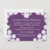 ダイヤモンドハートの結婚写真 60周年パーティー招待 招待状 (裏面)