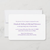 ダイヤモンドハートの結婚式リハーサルディナー招待状 招待状 (裏面)