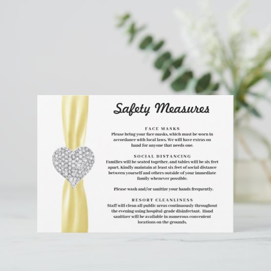 ダイヤモンドハートイエローリボン安全対策 エンクロージャーカード (スタンド正面)