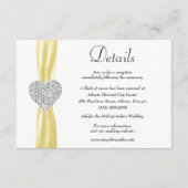 ダイヤモンドハートイエローリ結婚ボンの詳細 エンクロージャーカード (正面)