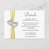 ダイヤモンドハートイエローリ結婚ボンの詳細 エンクロージャーカード (正面)