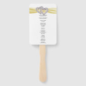 ダイヤモンドハートイエロー結婚式 プログラムファン ハンドファン (裏面)