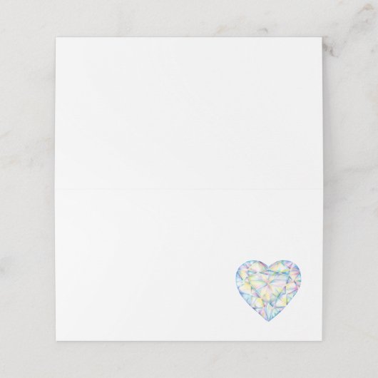 ダイヤモンドハートウォーターカラーアートゲスト座席表 プレイスカード (外部開封)