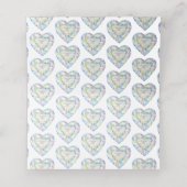 ダイヤモンドハートウォーターカラーアートゲスト座席表 プレイスカード (内部開封)