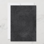 ダイヤモンドハートエレガンスブラック&ホワイト結婚ズ 招待状 (裏面)