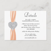 ダイヤモンドハートオレンジリ結婚ボンの詳細 エンクロージャーカード (正面)