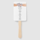 ダイヤモンドハートオレンジ結婚式 プログラムファン ハンドファン (裏面)