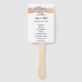 ダイヤモンドハートオレンジ結婚式 プログラムファン ハンドファン (正面)