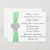 ダイヤモンドハートグリーンリハーサルディナー招待状 招待状 (正面/裏面)