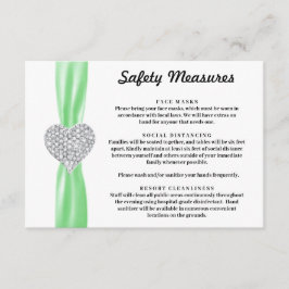 ダイヤモンドハートグリーンリボン安全対策 エンクロージャーカード