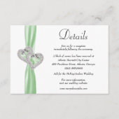 ダイヤモンドハートグリーンリ結婚ボンの詳細 エンクロージャーカード (正面)