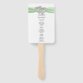 ダイヤモンドハートグリーン結婚式 プログラムファン ハンドファン (裏面)