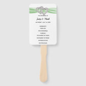 ダイヤモンドハートグリーン結婚式 プログラムファン ハンドファン (正面)