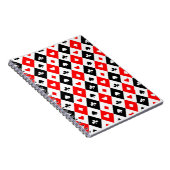 ダイヤモンドハートスペードクラブトランプパターン ノートブック (右側)