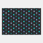 ダイヤモンドハートスペードクラブトランプパターン ラッピングペーパーシート (正面3)