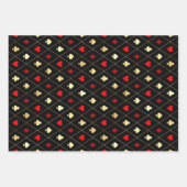 ダイヤモンドハートスペードクラブトランプパターン ラッピングペーパーシート (正面2)