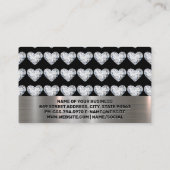 ダイヤモンドハートパターン | 割引名刺 名刺 (裏面)