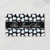 ダイヤモンドハートパターン | 結婚リングや輪 名刺 (正面)